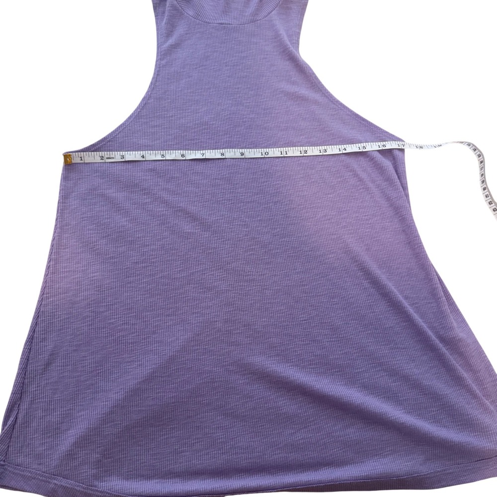 Free People Intimately Topanga Sleeveless Turtleneck Lilac Purple Ribbed Top M - Picture 8 of 10